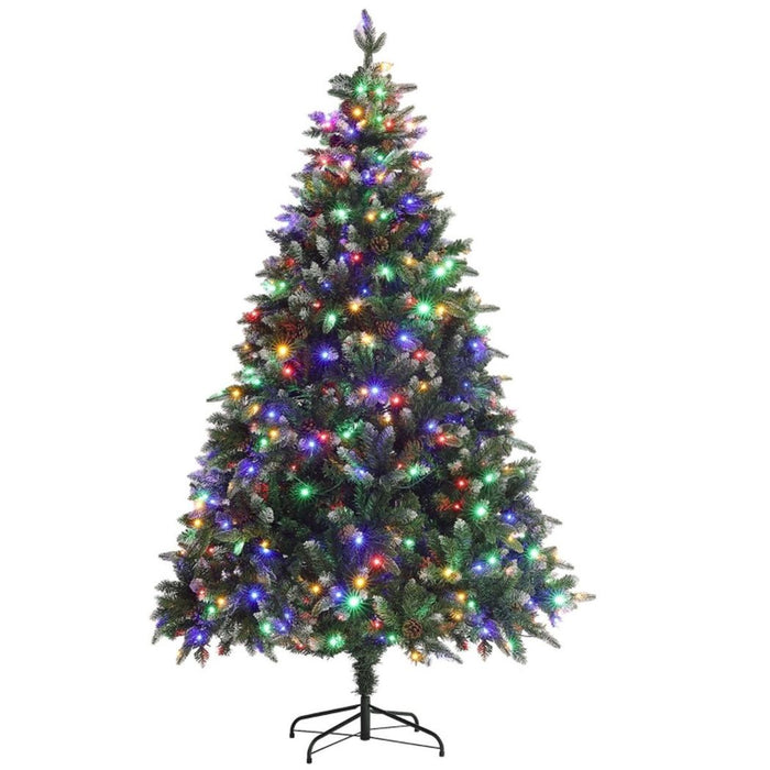 6 Ft Christmas Tree Artificial Green with LED Lights