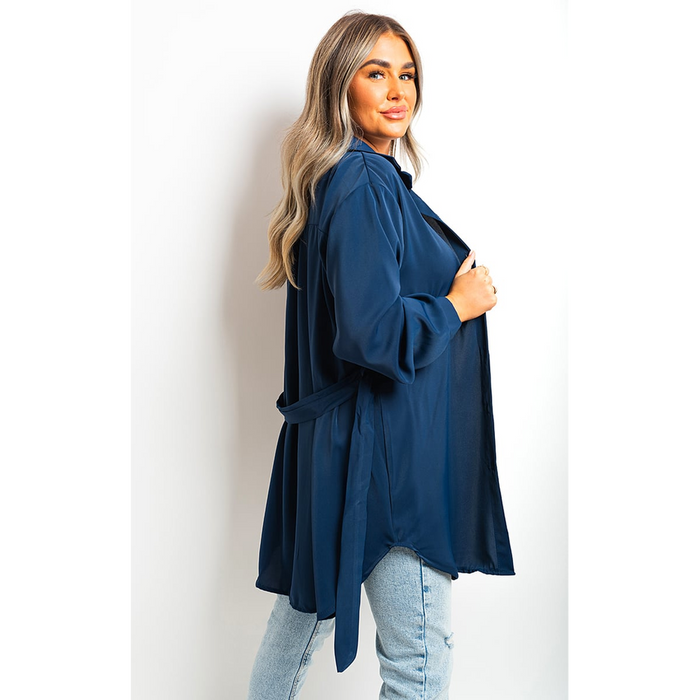 Ultimate Oversized Button Top: Chic, Adjustable, Premium Comfort. Versatile Style for Any Occasion. Upgrade Your Wardrobe Today!