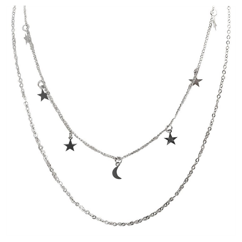 Stellar Nights: Star & Moon Necklace