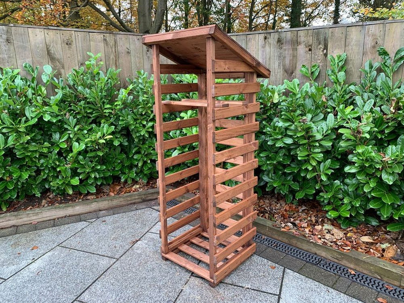 Charles Taylor Solid Wood Log Store - Small/Medium/Large - Made in Britain - 10 Year Rot Free Guarantee - White Glove Delivery