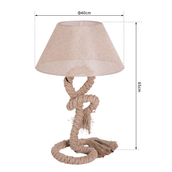 Table Lamp Indispensable Nautical Twisted Rope E27 Base Bedside Light