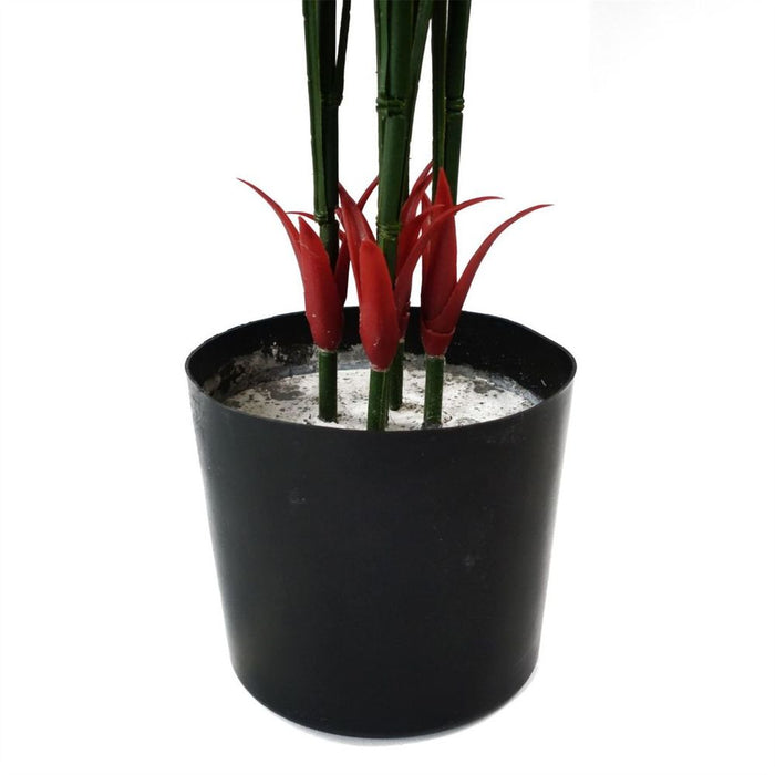 Premium 20cm Green Glazed Barrel Planter with Artificial Dracaena - High Quality & UV Treated - Indoor/Outdoor