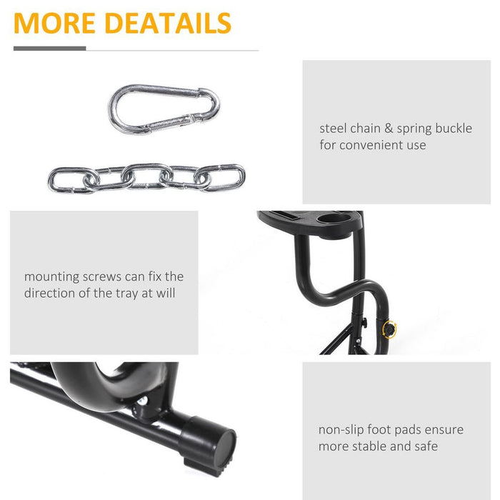 Hammock Chair Stand Heavy Duty Metal C-Stand Indoor/Outdoor - Premium Quality & Easy Assembly