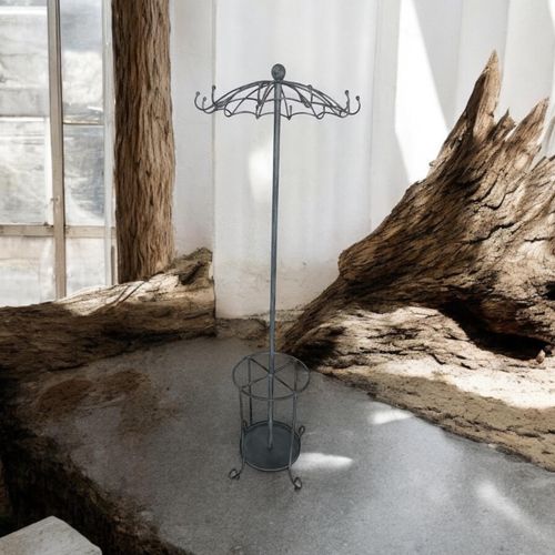 172CM GREY METAL COAT STAND/ UMBRELLA HOLD