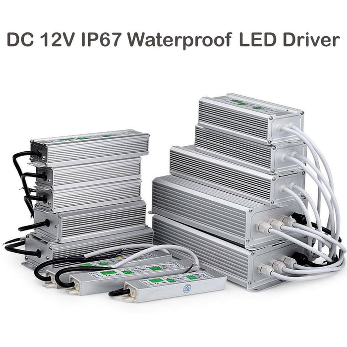 IP67 Waterproof LED Driver Power Supply Transformer AC240V-DC12V Power Converter