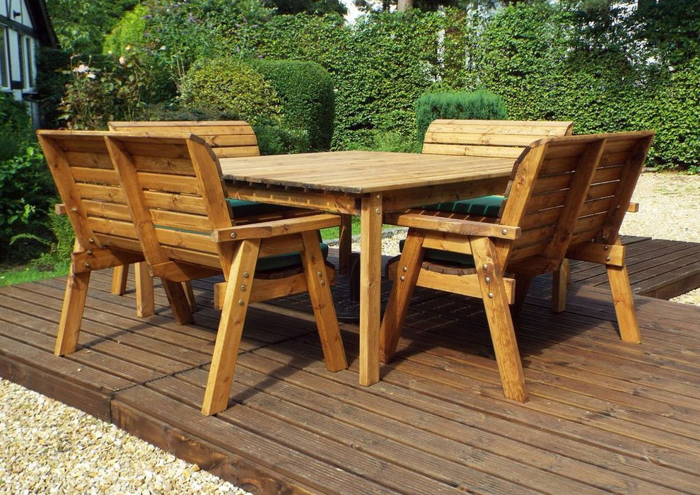 Charles Taylor Solid Wood 8-Seater Outdoor Dining Set | 250cm x 250cm | 10-Year Guarantee