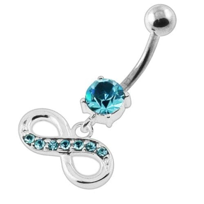 Jeweled Infinity Navel Belly Button Piercing