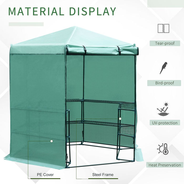 Hexagon Walk-in 3-Tier Portable Greenhouse, ?194x225H cm