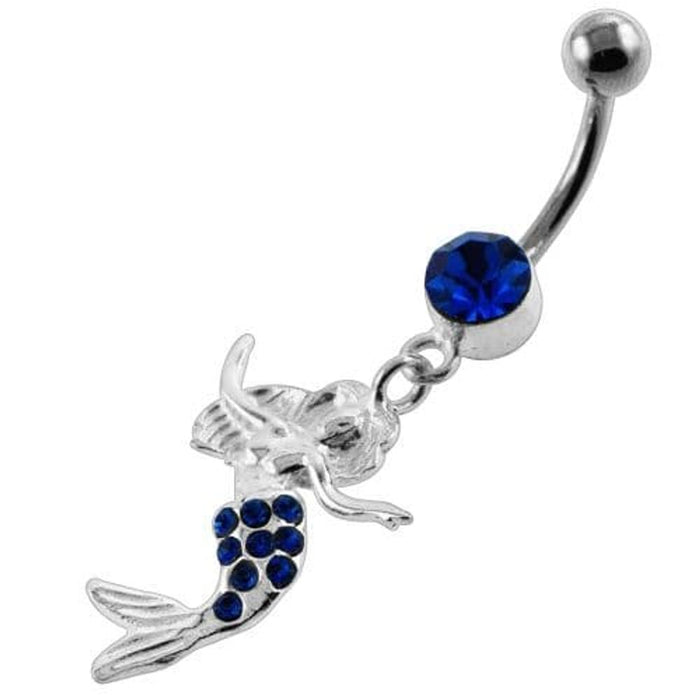 Dancing Mermaid Navel Belly Button Piercing