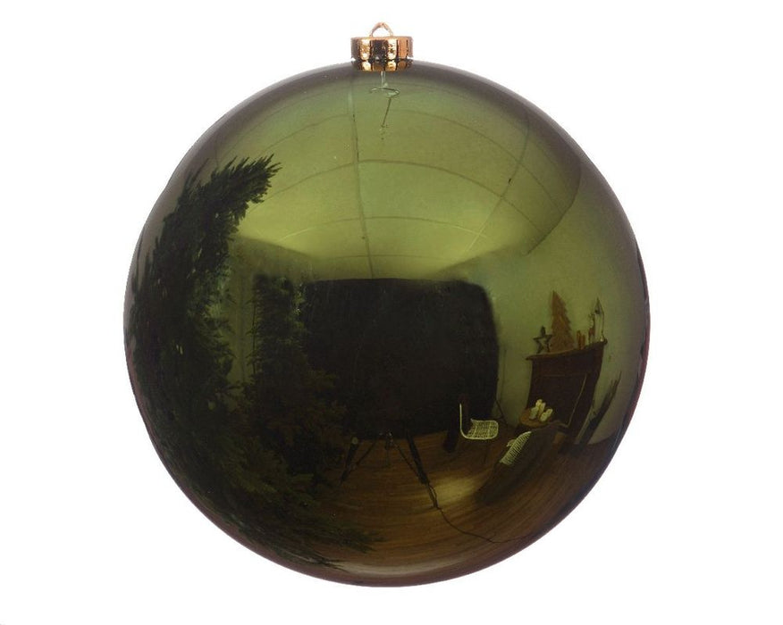 Shatterproof Pine Green Bauble 20cm - Christmas