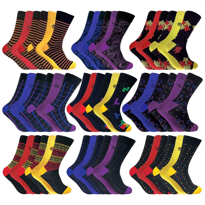 6 Pairs Funky Bamboo Socks