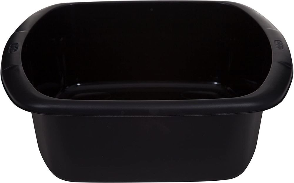 Whitefurze Large Black Plastic Rectangular Bowl - High Quality