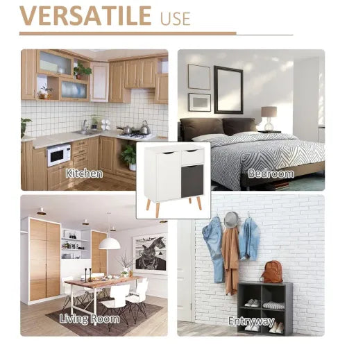 Floor Cabinet Storage Cupboard Sideboard with Drawer for Bedroom, Living Room