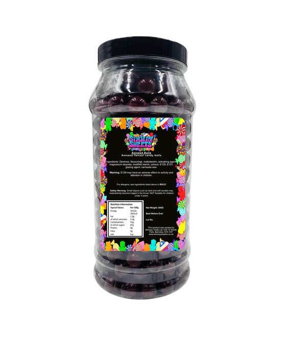 Aromatic Aniseed Balls | Retro Sweets in Gift Jar for All Ages | High-Quality & Speedy Delivery | Date Assured Stock