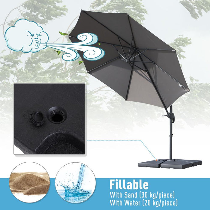 Strong and Portable Umbrella Base Weights - Securely Anchor Your Outdoor Parasol Stand