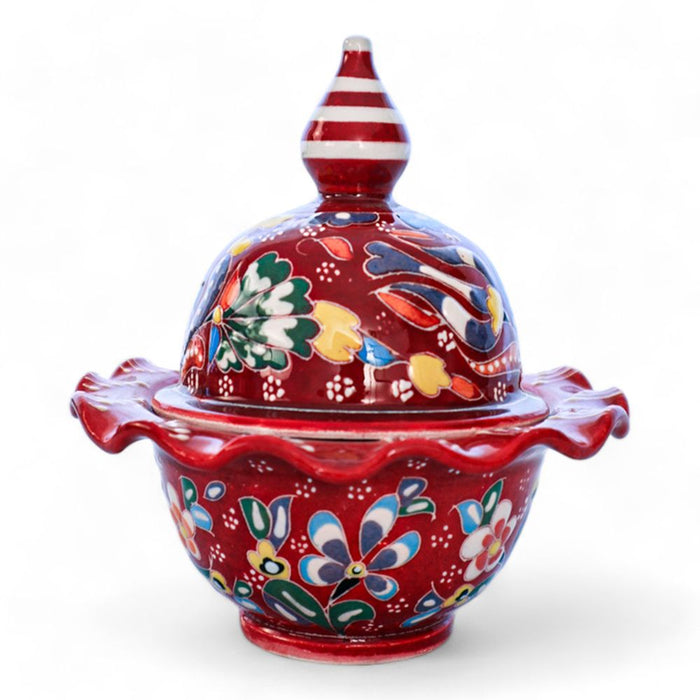 Ceramic Candy Dish Tulip Red 14cm