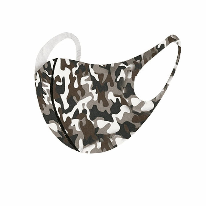 Camo Reusable Face Mask | Washable Brown Mask | Snug Fit