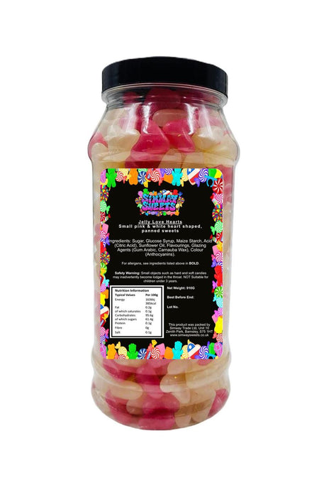 Delicious Jelly Bean Hearts in Retro Sweets Jar - Perfect Gift or Treat!