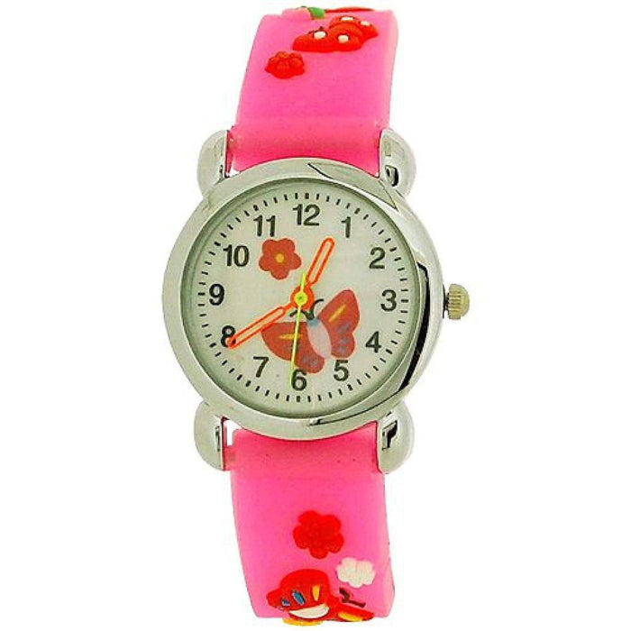 Relda Children's 3D Butterfly Silicone Strap Girl's Watch REL43 - High Quality & Fun"