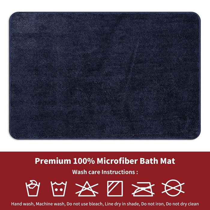 VINSANI Navy Bath Mat: Ultra Soft & Comfortable, 50x80cm