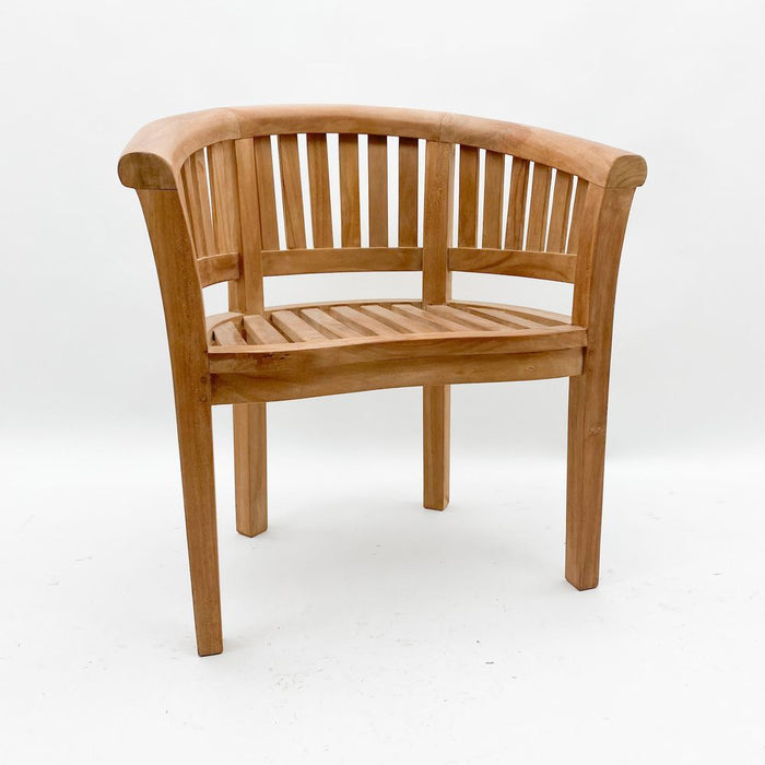 Premium Teak Garden Chair | Elegant 89cm Peanut Scroll Design