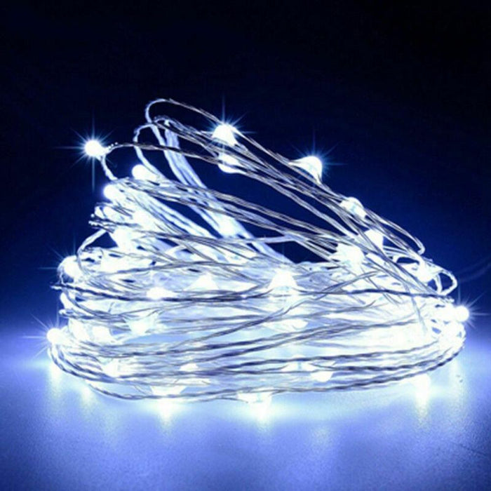 Premium PMS 20 Cold White LED String Fairy Lights - Battery Powered Home Decor for Party, Christmas, and Garden