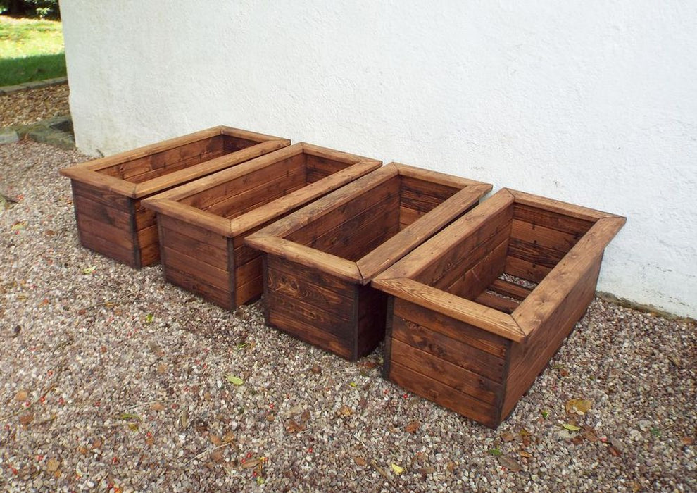 Premium British-Made Wooden Trough Set | 10-Year Rot Free Guarantee | Handcrafted & Sustainable | Outdoor Garden Decor