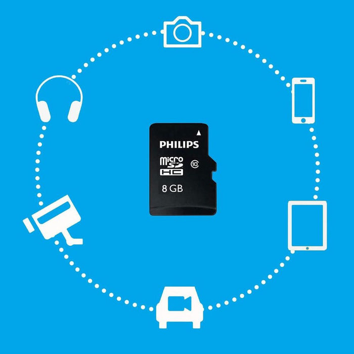 Philips 8GB Micro SDHC Class 10 Ultra Speed Memory Card with Adapter