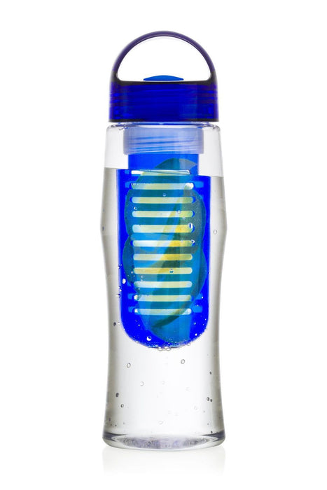 Fruit Fuzer Water Bottle 2 Pack - Infusion Infuser Aqua Hydration - Blue - BPA-Free