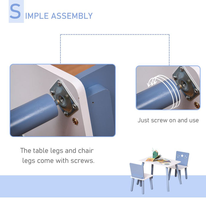 Kids Table & Chairs Dining Set | Safe Corners | Wood Legs | HOMCOM