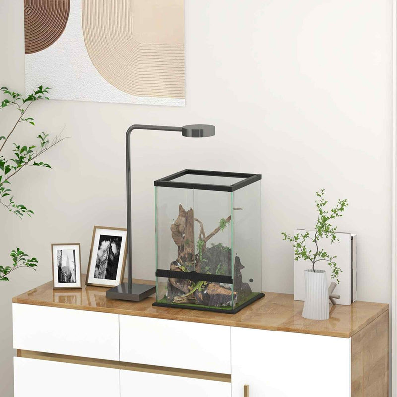 PawHut Glass Reptile Terrarium, 40L Vivarium for Lizards Frogs Snakes Turtles