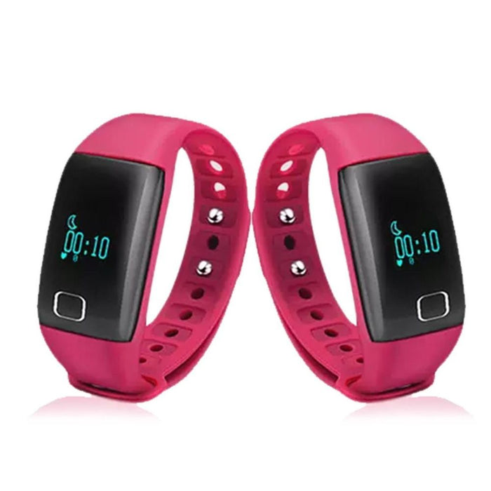 Premium Quality BaS-TeK T1 Waterproof Fitness Tracker - Pink