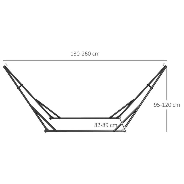 Outsunny Foldable Hammock Stand, 2 in 1 Hammock Net Stand, Hammock Chair Stand