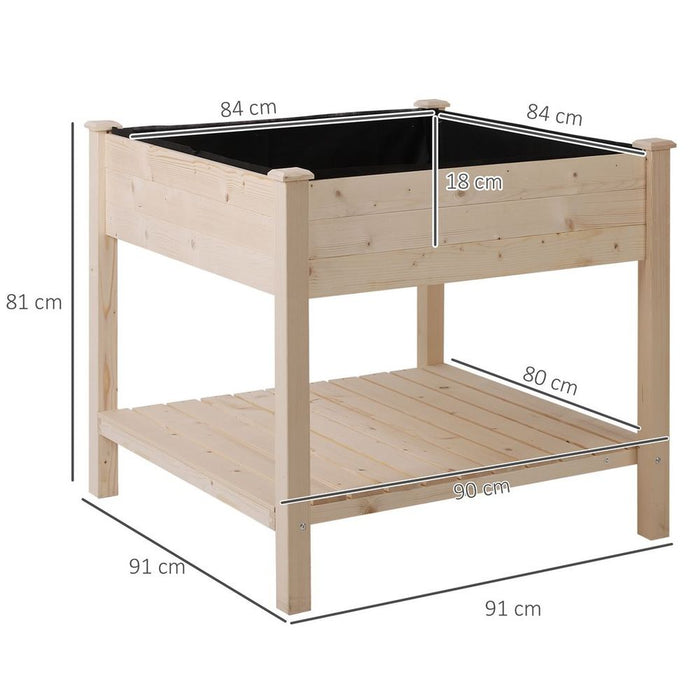 Premium Outdoor Garden Planter Bed w/ Storage Shelf - High Quality & Sturdy Design