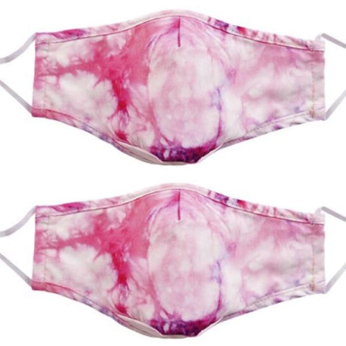 Termin8 Tie-Dye Pink Face Mask - Adult-Three Layer Lightweight-Reusable" (80 characters)