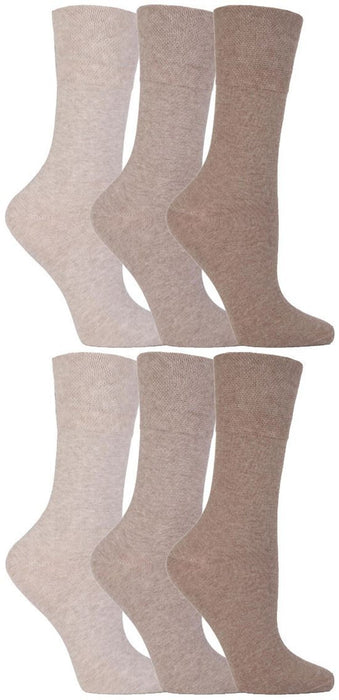 Gentle Grip - Ladies Diabetic Socks - 6 Pairs