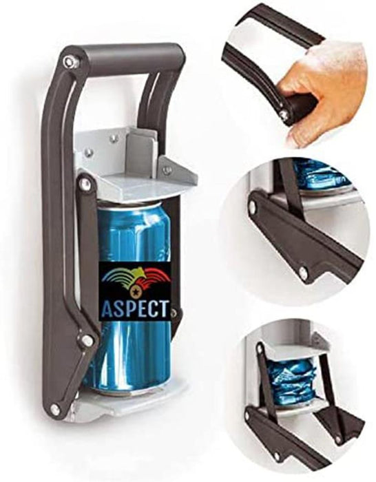 Aspect Heavy Duty Can Crusher - Recycling Wall Mounted Tool for Restaurant & Home