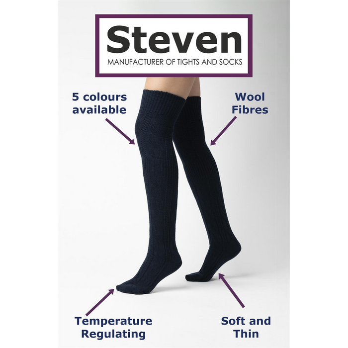 Steven - Ladies Wool Socks - Over Knee