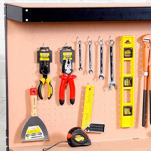 Workbench Heavy-Duty Steel Pegboard Drawer - Black DPD