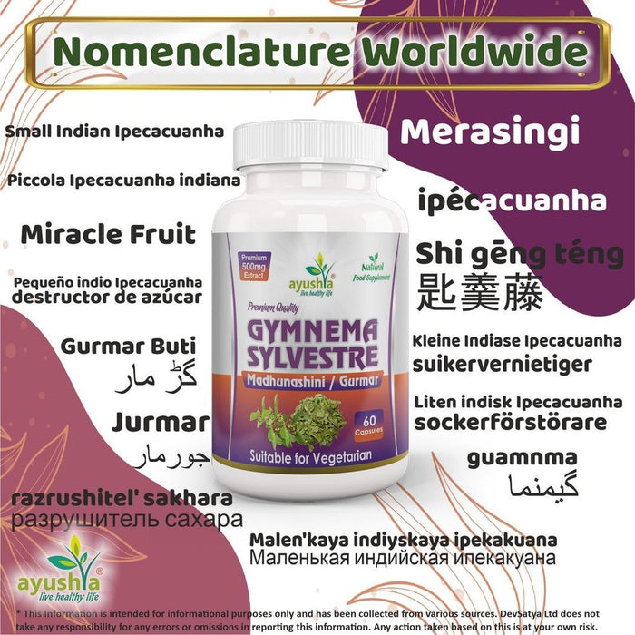 Gymnema Sylvestre (Madhunaashini) Capsule - Ayurvedic Herb for Sugar Control