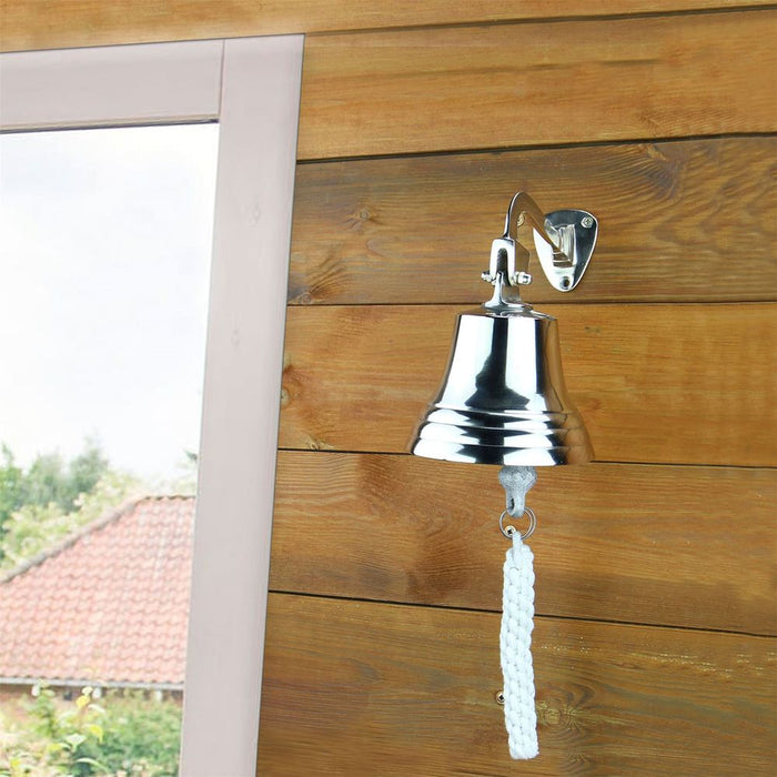 Premium Silver Ship Bell | Wall Mounted | Traditional Doorbell | Maison & White