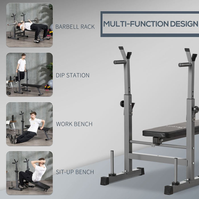 Elite Adjustable Weight Bench - Foldable, Barbell Rack, Dip Station - Shop Now