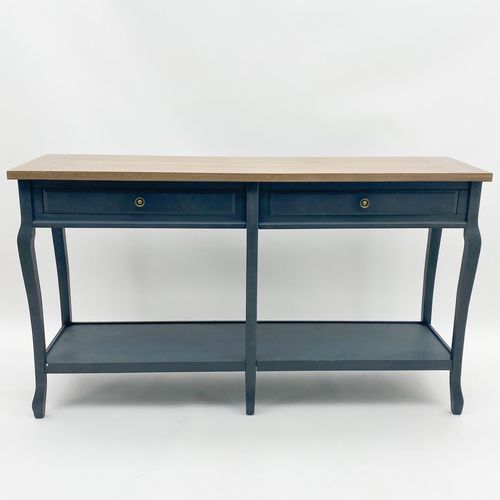 140CM WOODEN 2 DRAWER CONSOLE TABLE