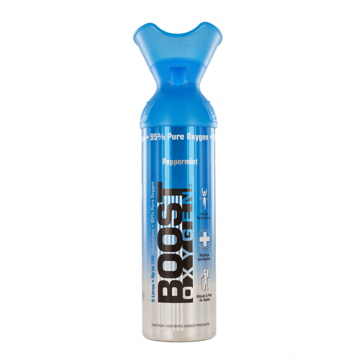 95% pure oxygen with the essential oil aroma of Peppermint, 100% natural