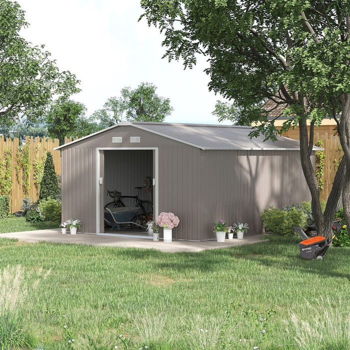 Garden Shed: Metal Roof, Tool Storage, 12.5ft x 11ft - Protective, Durable, Easy Access - Order Now!