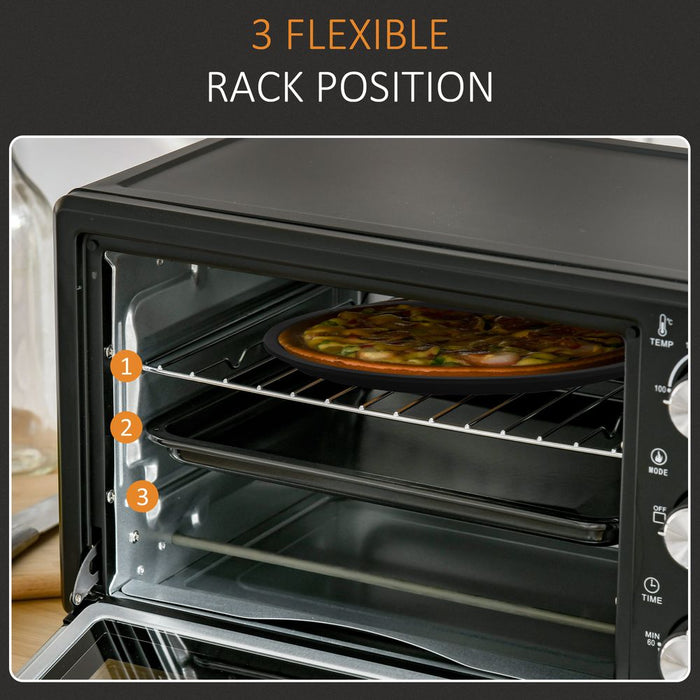 Premium 21L Mini Oven, Grill, Toaster Timer, Baking Tray & Wire Rack - 1400W