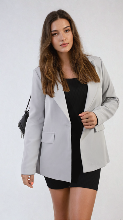 Jemma Open Front Oversized Casual Blazer