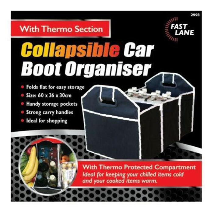 Collapsible Car Boot Organizer w/thermo Section