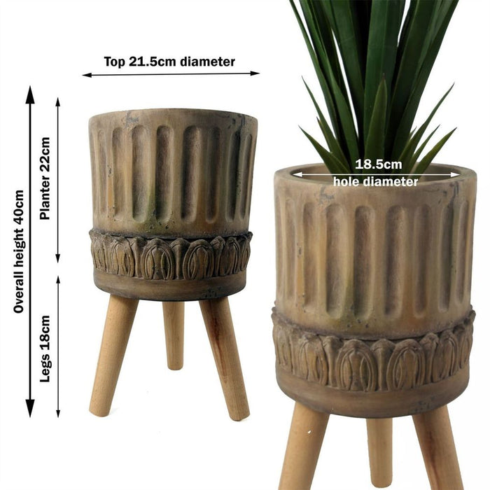 Exquisite 40cm x 21.5cm Zandi Roman Composite Large Planter