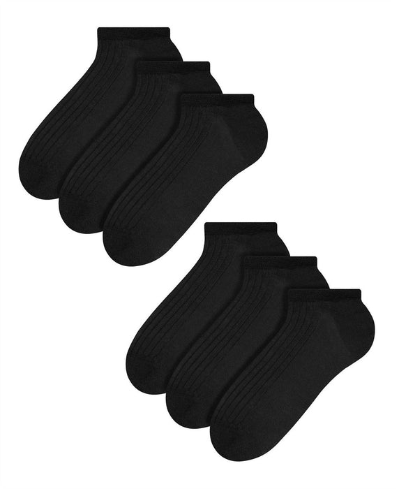 Men's 6 Pair Value Pack 100% Ankle Cotton Socks by Steven